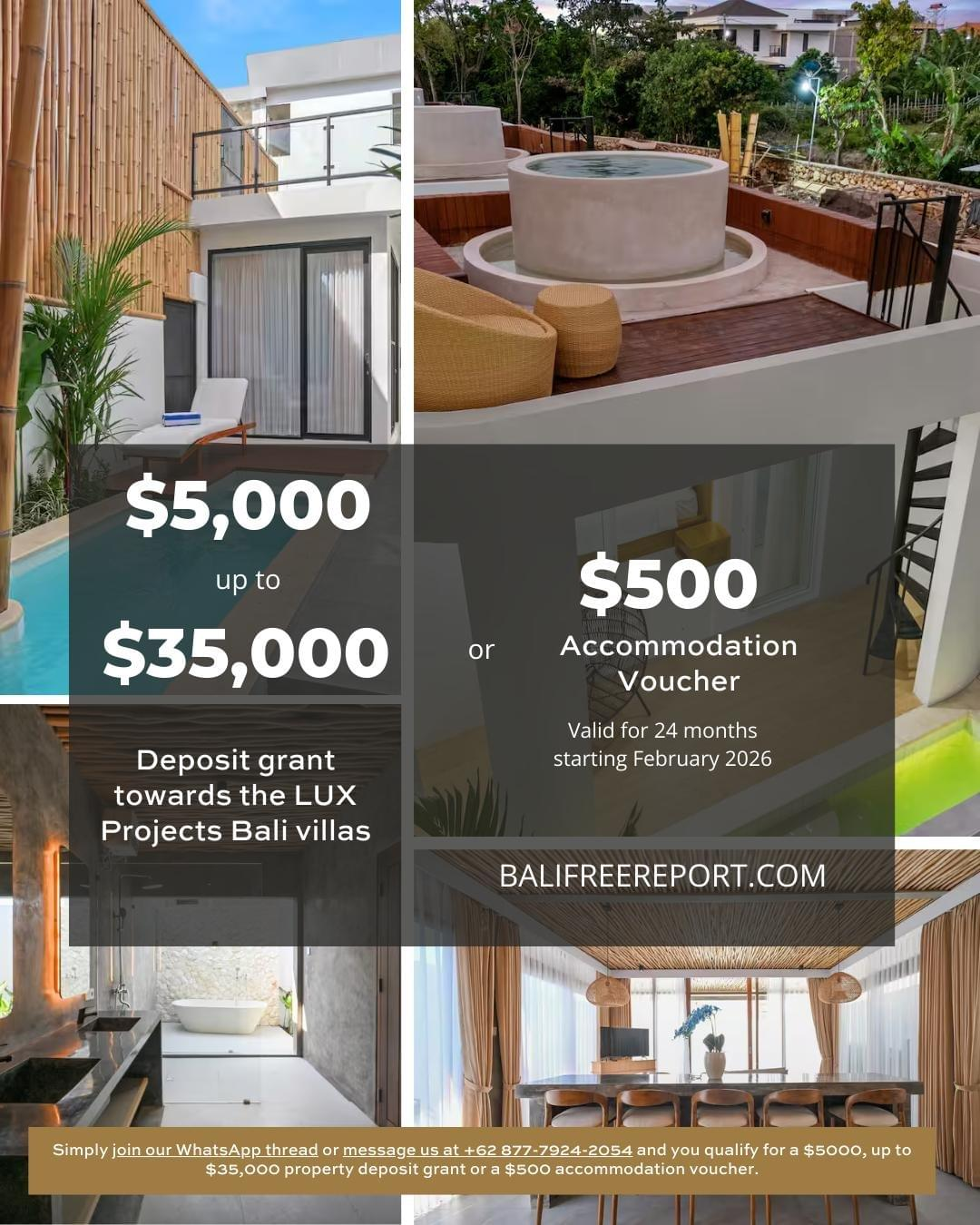 Lux Projects deposit grant offer